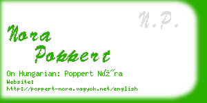 nora poppert business card